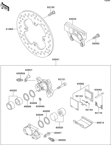 ZX1200 Задний тормоз