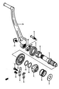 RM125 Ножной стартер