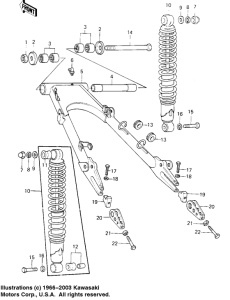 KZ1000 Swing arm / shock absorbers