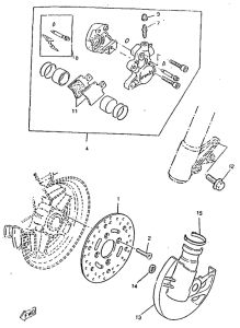 CW50RSX Front brake. caliper