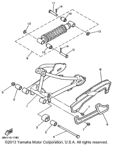 PW80L1 Rear arm - suspension
