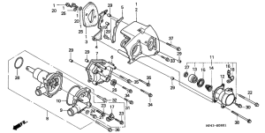 VFR750F Водяная помпа