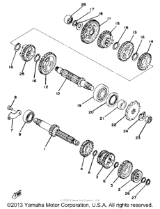 YZ80G Трансмиссия