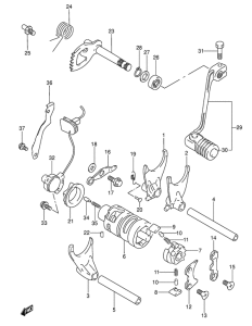 DR650 Переключение передач