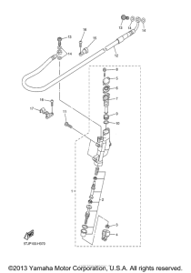 WR450FD Задний торм цилиндр