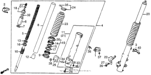 XL350R Передние аммортизаторы