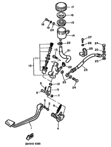 FJ1100 Задний торм цилиндр