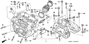 XR650R Головка цилиндров