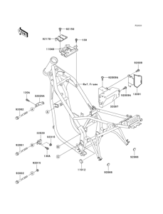 KLE250 Рама ,крепежные детали