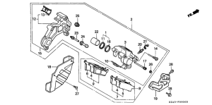 CR125R Задний суппорт