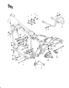 KZ1000 Рама ,крепежные детали