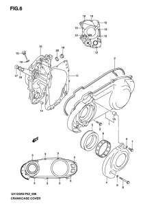 UH125 Crankcase cover ass`y  (v