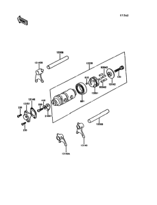 KE100 Валы и вилки переключения передач