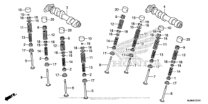 VFR800F Camshaft + Valve (Rr.)
