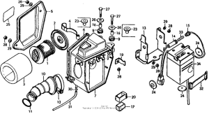 XL125 Air cleaner + battery
