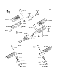 ZR400 Подножки