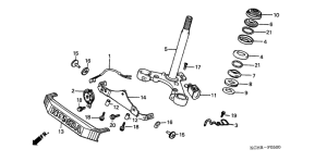 CG125 Steering stem / horn