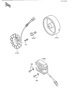 KZ250 Generator / regulator