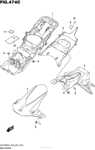 GSX-R600 Rear Fender (Gsx-R600L5 E33)