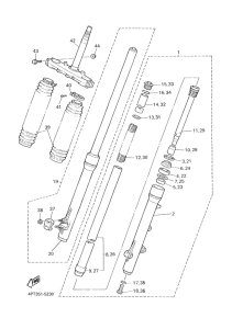 XT600E Передняя вилка