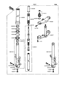 ZX400 Передняя вилка