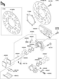ZX1200 Задний тормоз