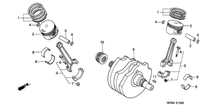 XL650V Crankshaft / piston