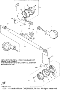 XVZ1300AN Поворотники