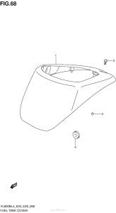 VL800B Fuel Tank Cover