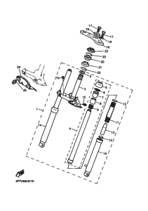 PW50 Вилка передней оси