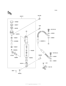 KX65 Задний торм цилиндр