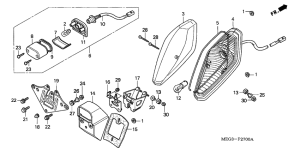 VT750CA Taillight unit ass`y