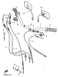 SR500 Steering handle. cable