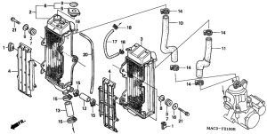 CR500R Радиатор