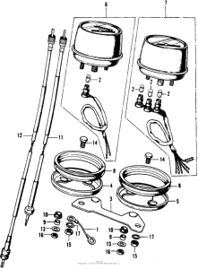 CB450 Speedometer + tachometer k3-k4