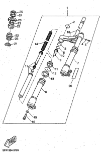 CW50RS Передняя вилка