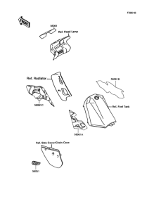 KMX125 Decals(blue)(kmx125-a8)