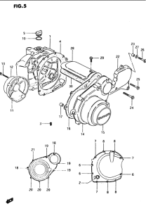 GS1100 Crankcase cover ass`y  (v