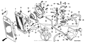 VT750CA Радиатор