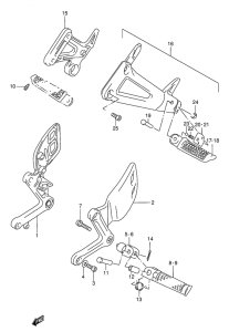 GSF400 Подножки