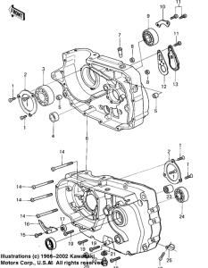 KL250 Картер двигателя