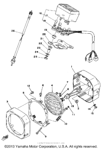LB80_3D - 1977 Head lamp - speedometer