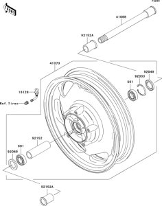VN1600 Переднее колесо