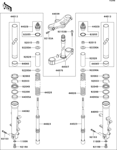 ZX636 Передняя вилка