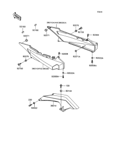ZX1100 Side cover / chain case