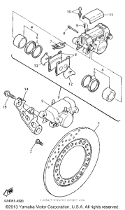YZF600RGC Задний суппорт
