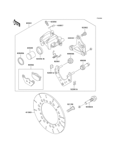 ZG1200 Задний тормоз