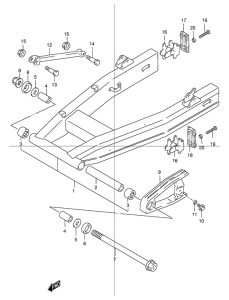 GSX1200 Маятник задний