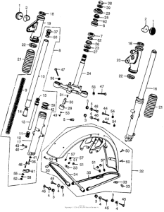 CB550 Steering stem + front fender