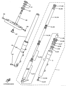 XVS650 Передняя вилка